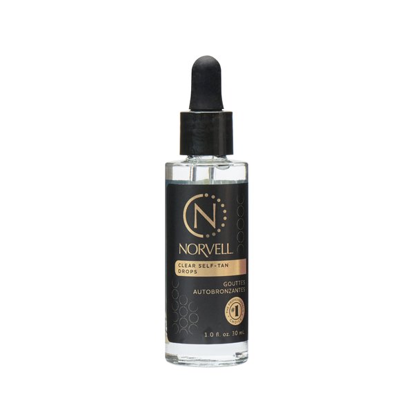 Norvell Clear Self-Tanning Drops, 1 fl oz – Customize Your Glow by Mixing These Bronzing Drops with Your Favorite Facial or Body Moisturizer – Easy to Use Clear Self-Tanner with No Color Transfer