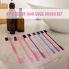 8 Pieces Hair Styling Comb Set Teasing Rat Tail Brush for Edge&Back Brushing, Combing, Slicking Hair for Women (edge control brush-8pcs)