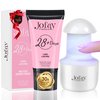 Solid Nail Glue Gel, 30g Nail Gel for Soft Gel Nail Tips with Mini Nail Lamp, Super Strong Nail Glue Gel for Acrylic Nails Extension Fake Nail Tips, Solid Nail Gel and UV LED Nail Light Set