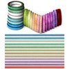 YUKUNTANG Skinny Glitter Paper Washi Tape Set 24 Rolls 12 Color Masking Tape for DIY Crafts Book Designs