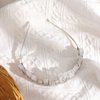 Quartz Crown Raw Crystal Headband Rhinestone Tiara Hair Band with Moon Star Headband for Women Bridal Wedding Tarot Parties (Pale crystal)