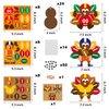 BeYumi 24 Sets Thanksgiving Foam Football Turkey Craft Kit DIY Give Thanks Rugby Turkey Handing Ornaments Decorations Fall Autumn Make A Turkey Craft for Kids Home School Classroom Party Activities