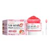 Jaysuing Lip Scrub, Lip Scrubs Exfoliating & Moisturizer,Lip Scrub for Dark Lips,Natural Lip Scrub with Lip Brush,Repair Cracked Lips,Chapped Lips (Peach)