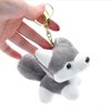 Ruzucoda Plush Husky Stuffed Animals Dog Keychains Toys Puppy Ornaments Pendants Gray