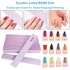 80/80 Grit Nail Files, Emery Boards Nail File for Acrylic and Gel Nails, Coarse Nail File Double Sided 80 Grits Emory Professional Filers Reusable Washable Manicure Square Gray