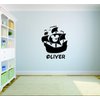 Pirate Ship Personalized Custom Name Wall Decals Wall Design Stickers Vinyl Removable Children Kids Rooms Girls Boys Baby Nursery Cartoon Size 20x20 inch