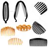 18 Pieces Banana Hair Clips Hair Comb Clips Classic Banana Clips Plastic Twist Hair Side Combs Accessories with 11/29 Teeth Ponytail Banana Hair Clips for Women Girls