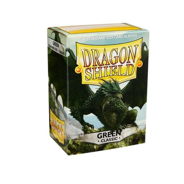 Dragon Shield Standard Size Card Sleeves – Classic Green 100 CT - MTG Card Sleeves are Smooth & Tough - Compatible with Pokemon, Yugioh, & Magic The Gathering Card Sleeves