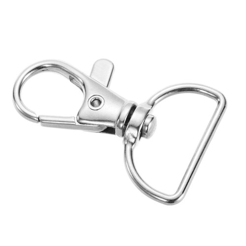 Swivel Clasp Swivel Snap Hooks Trigger Clips 1 Inch D Rings Metal Lobster Claw Clasps for Making Snap Tabs, Keychain Hardware, Purse Hardware, 40 Pcs