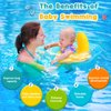 Zooawa Baby Swimming Float, Baby Floats for Pool with Safety Seat,Infant Baby Pool Float No Flip Thicken Swim Training for Baby of 6-30 Months,L,Yellow