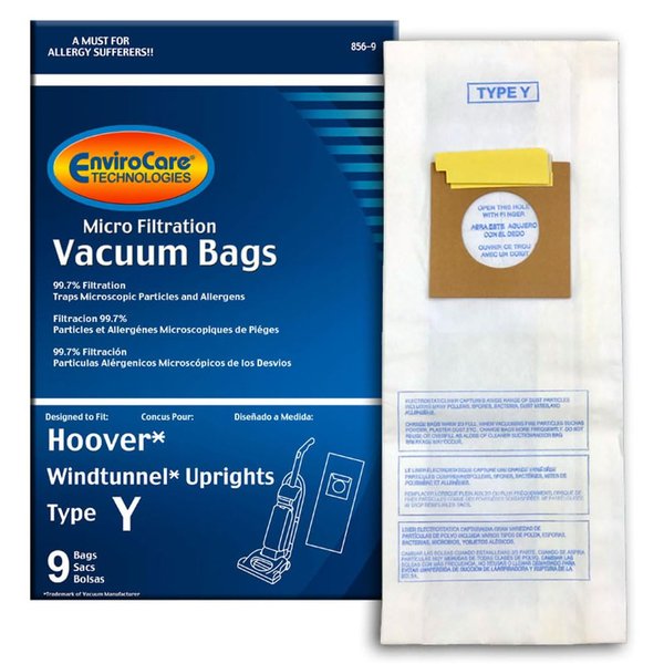 EnviroCare Replacement Micro Filtration Vacuum Bags Made to Fit Hoover Windtunnel Upright Type Y 9 pack