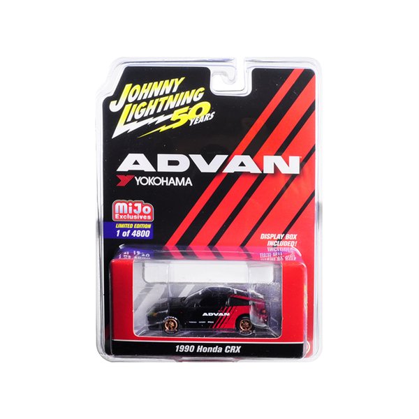 1990 CRX ADVAN Yokohama Johnny Lightning 50th Anniversary Limited Edition to 4800 Pieces 1/64 Diecast Model Car by Johnny Lightning JLCP7215