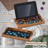 Briwooody Walnut Dice Box 4.8 x 9 Inch Handmade Dice Tray for Rolling with Dice Storage Phone Tablet Stand Magnetic Lock Secures Lid Portable Dice Tray for Tabletop RPG Board Games Gift(Regular)