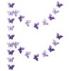 zilue Butterfly Banner Decorative Paper Garland for Wedding, Baby Shower, Birthday & Theme Decor 110 Inches Long Set of 2 Pieces Lightpurple