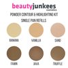 Fawn Matte Powder Contour Makeup – 37 mm Magnetic Palette Refill Pan for Contouring Highlight Make Up Kit by Beauty Junkees, Professional Quality Paraben Gluten Cruelty Free Cosmetics