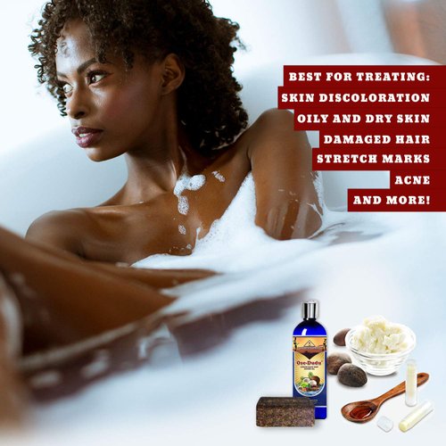 Ancient Health Remedies Organic, Anti-Bacterial OSE DUDU LIQUID BLACK SOAP GEL 1 LB (16 oz) Acne Eczema Dry Skin Psoriasis Scar Removal Face and Body Wash Skin Care (GHANA)