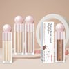 BEFIVECOK Liquid Highlighter Makeup, Natural Silky Shimmer Finish Liquid Face Highlighter, Highly Pigmented, Long Lasting, Lightweight, Blendable, Soft Cream Highlighter For Face, 0.25fl.oz (#02 Champagne Shimmer)