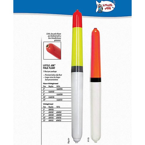 Little Joe Pole Floats - Yellow/Red/White - 10 in - Standard Weighted
