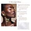 Body Glitter Oil Liquid Luminizer - Glow Hightlighter Shimmer Oil Illuminator Waterproof Long Lasting Moisturizing for Body & Face Bronzer Smooth Lotion with Makeup Brush by ONXK(#01 Moonlight White)