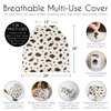 Sweet Jojo Designs Western Cow Print Boy Girl Infant Baby Car Seat Cover Nursing Breastfeeding Shopping Cart Stroller Canopy Brown and Cream Gender Neutral Southern Country Off White Wild West Animal