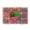 Expressions Hair Bead Kit In Rectangular Container - Great Value Hair Beading Accessories Pack Including Natural Hair Threading Tool, 250 Colorful Beads, and 550 Latex-Free Hair Elastics