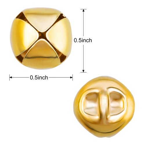 Zhanmai 200 Piece Jingle Bells, 1/2 Inch Craft Bells Bulk, Christmas Bells for Crafts DIY Bells for Wreath, Holiday Home and Christmas Decoration (Silver/Gold)