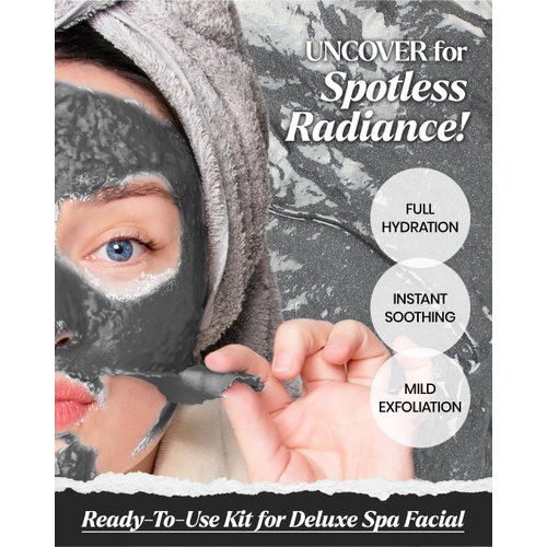 LINDSAY Luxury Magic Modeling Cup Pack | Organic Gel Face Mask Skincare | Hydrating & Deep Pore Cleansing Mask | Modeling Pack Facial Mask | Korean Skin Care Mask (Charcoal, 5.18 Fl. Oz)