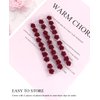 Wecoe 30 Pcs Small Dark Red Rose Flower Hair Clips Girls Tiny Mini Hair Clips Cute Decorative Hair Clips Kids Baby Toddler Wedding Hair Accessories Women Girls Valentine's Day Chirstmas Gift