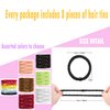 AXEN 8PCS Elastic Hair Tie for Women Girls, Cotton Bands Soft Woven Ponytail Holders for Thick Hair and Curly Hair, Mixed Colors