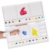 Transon Paint Palette Box 33 Wells for Mixing Gouache, Acrylic and Oil Paint with 1 Paint Brush