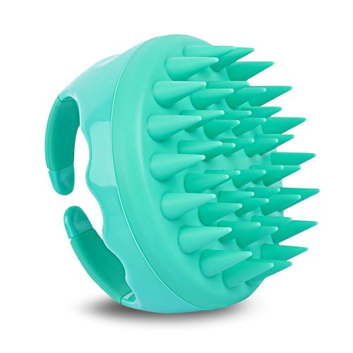 SAVION Scalp Massager Brush Relaxes Scalp and Relieves Itching - Hair Brush Exfoliator for Dandruff Removal - Soft Silicone Scalp Scrubber for Wet & Dry Hair - for All Hair Types