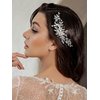 SWEETV Bride Wedding Hair Comb Rhinestone Bridal Hair Accessories Pearl Bridal Hair Pieces Bridal Hair Clips Hair Side Comb for Women and Girls