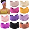 SEVENHEAD Headbands for Women, Purple Non Slip Hair Wrap Yoga Elastic Hair Bands Workout Running Sport Wide-Side Sweat-Absorbing and Anti-Perspiration for Girls