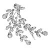 Missgrace Bride Wedding Crystal Hair Comb Clip Silver Leaf Bridal Headpieces Leaf Hair Pieces Rhinestone Bridesmaid Side Combs Hair Accessories for Women and Girls