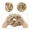LAOTIDui Fake Hair Bun,Hair Scrunchies,2pcs Curly Bun,Hair Extensions,Messy Hair Bun,Synthetic Hair,Hair Accessories for Thin Hair,Bun Hair Pieces for Women,Girls (Dirty Blonde)