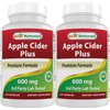 Best Naturals Apple Cider Vinegar Plus 600 Mg 120 Capsules - Vinegar Capsules for Healthier Digestion, Cleanse Body Naturally (Pack of 2)