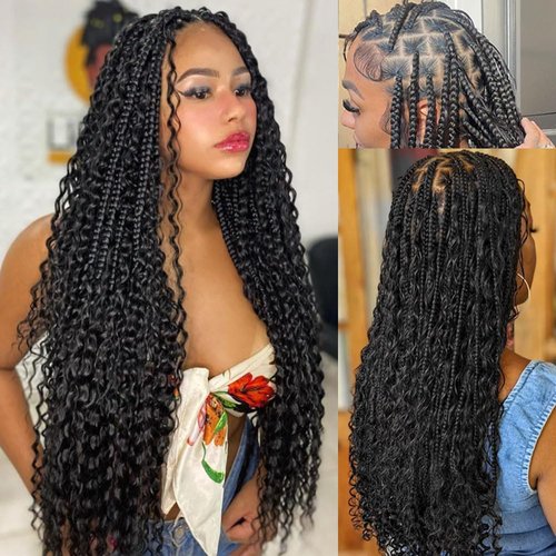 QTHAIR 14A Deep Wave Bulk Human Hair For Braiding No Weft (18"#1B(Natural Black)) 100% Unprocessed Brazilian Deep Wave Human Hair Virgin Hair Extensions Two Bundles Micro Braiding