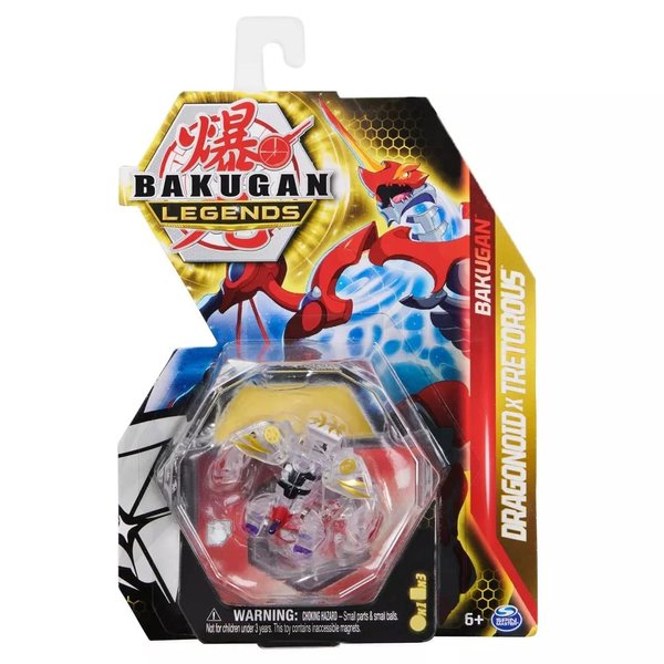 Bakugan Legends 2023 Diamond Dragonoid x Tretorous 2-inch Core Collectible Figure and Trading Cards