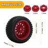 12mm/14mm/17mm Hex RC Wheels and Tires RC Truck Tires 1/10 Scale Tyres Detachable Replacement RC Car Tires for Arrma Senton Tires Slash Tires Axial Redcat Rc4wd Hex (Red)