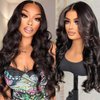 Monaluxe Body Wave Lace Front Wigs Human Hair - 13x4 HD Lace Frontal Wigs Human Hair with Baby Hair Glueless Wigs Human Hair Pre Plucked 200 Density Human Hair Wig for Black Women 22 Inch