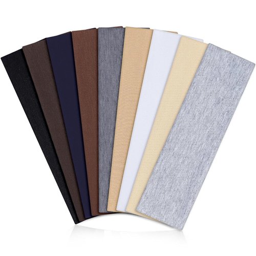 Headbands for Women Non Slip - 9PCS Elastic Fabric Hair Band for Women's Hair, Soft Cotton Cloth Stretchy Sweat Headbands for Women for Yoga Workout Running