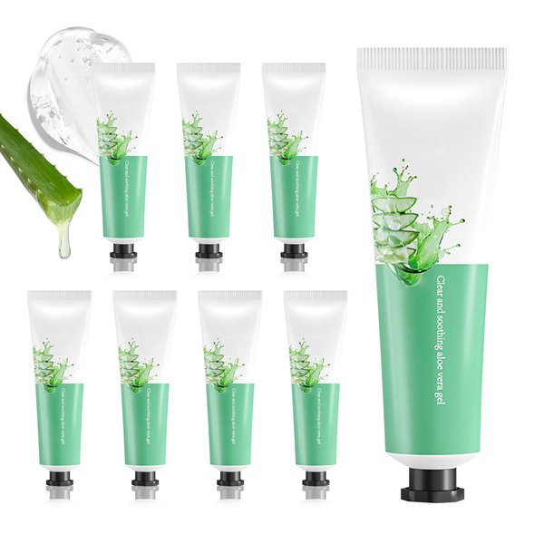 Aloe Vera Gel for Sunburn Relief,Hydrating Travel Size Aloe Vera Gel for Face,Moisturizing Sunburn Relief After Sun Lotion,Fast Absorbing,Non-Sticky Cooling After Sun Lotion Face Moisturizer (D)