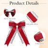 Giantree 2 Pcs Red Lace Hair Bow Clips for Women, Cute Lace Hair Bows Clips with Long Tail Ribbon for Wedding Halloween Gothic Dress Decor Accessories Gift