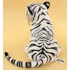 JESONN Realistic Stuffed Animals Tiger Toys Plush (White, 13.5 Inch)