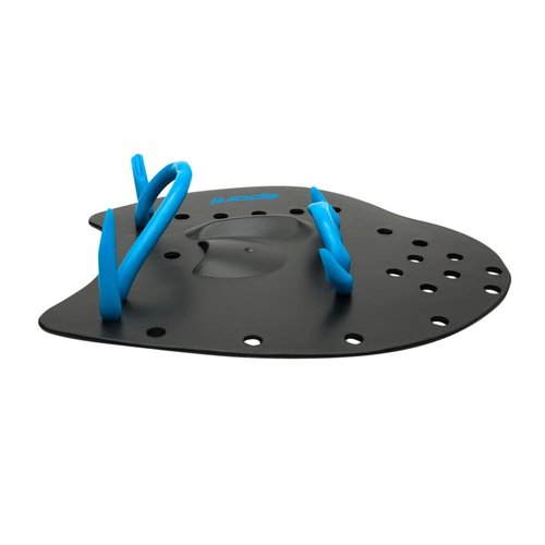 Sporti Power Swim Paddles - Swimming Training Hand Paddles - Adjustable Straps - Lap Swimming Gear (Medium, Black)