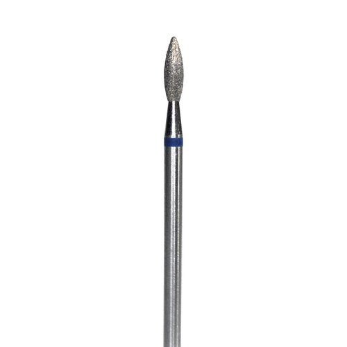 NashlyNails E-file nail drill bit for manicure and pedicure, Russian electric file bits, Diamond, flame(drop) with a rounded tip 025, medium grit, NON PAINFUL