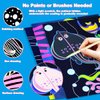 BAOXUE Scratch Art for Kids, Sea Black Rainbow Scratch Paper Set-Arts and Crafts & Supplies, DIY Activity & Party Games, Magic Paper Gifts for Toddlers, Girls, Boys