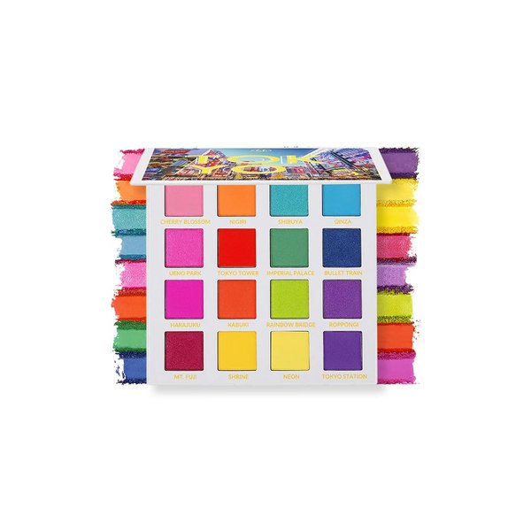 bh Cosmetics, 16 Color Eyeshadow Palette, Pressed Powder, Trendy in Tokyo, 4.2 oz