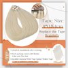 Full Shine Tape In Hair Extensions Double Sided Human Hair Extensions Silky Straight Color 60 Platinum Blonde Remy Hair 24 Inch Tape Ins 50 Gram 20 Pieces