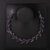 Teyglen Bride Wedding Crystal Hair Vine Full Purple Crystal Headband Bridal Hair Accessories Wedding Headpiece Handmade Rhinestone Hair Piece Headband for Women Girls (Purple)